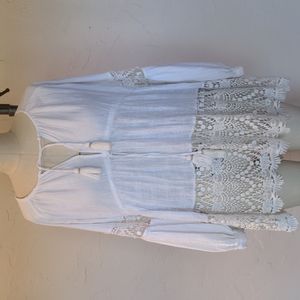 Free People Lace, Crochet, Peasant Blouse